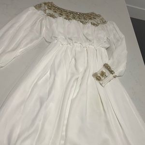 White and gold dress